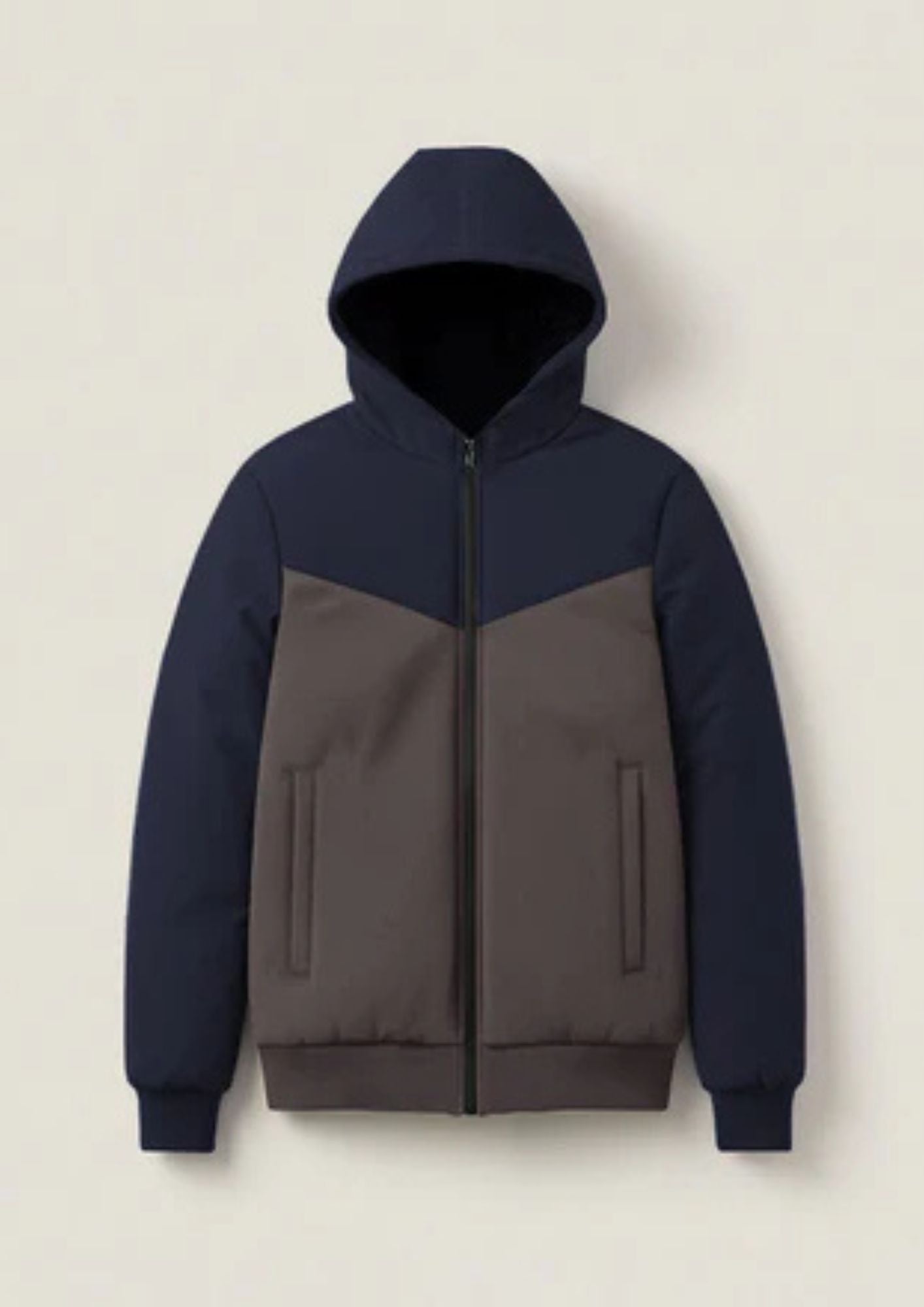 Stylish Zipper Puffer Jacket For Mens-BRPH07