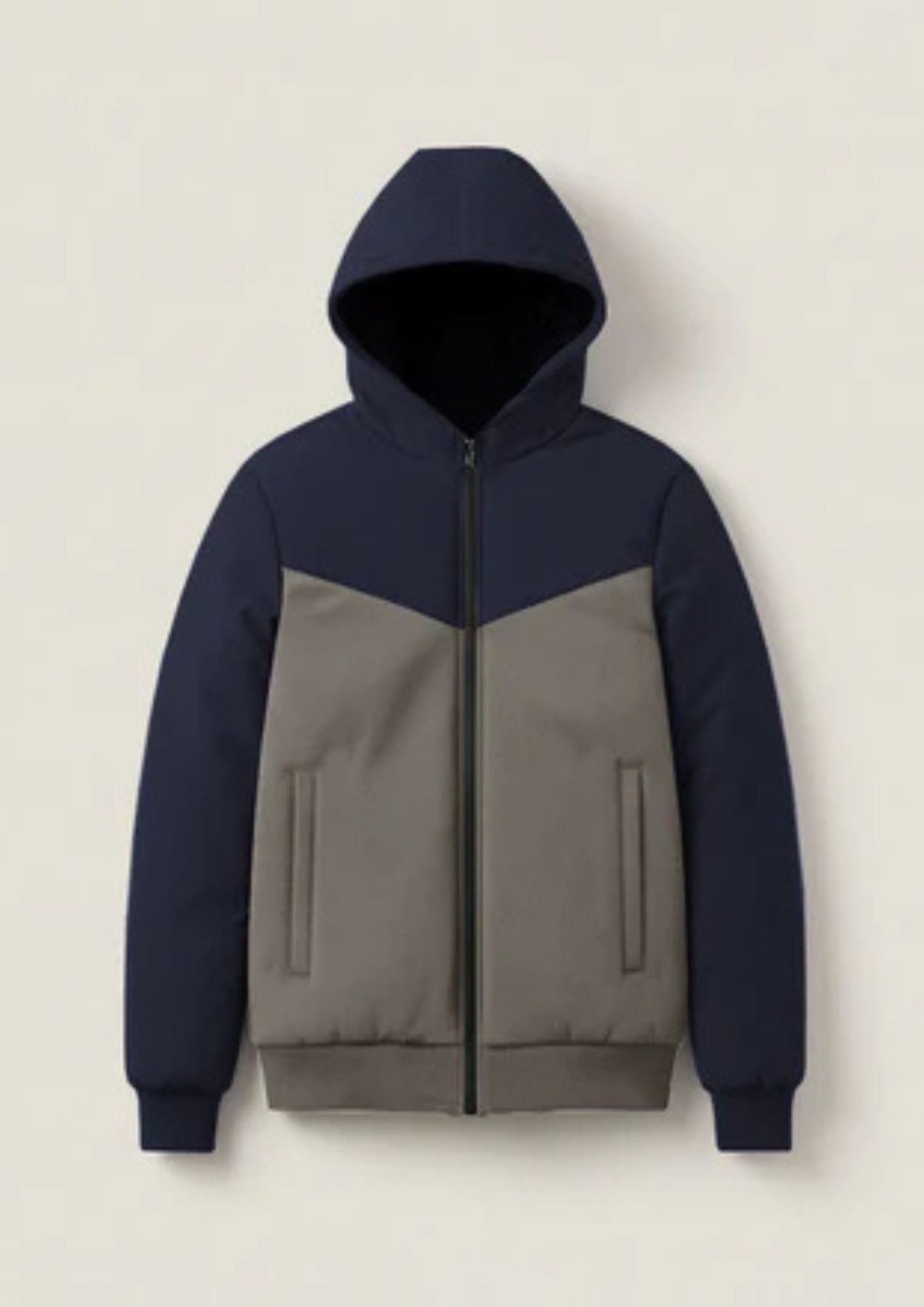 Stylish Zipper Puffer Jacket For Mens-BRPH08