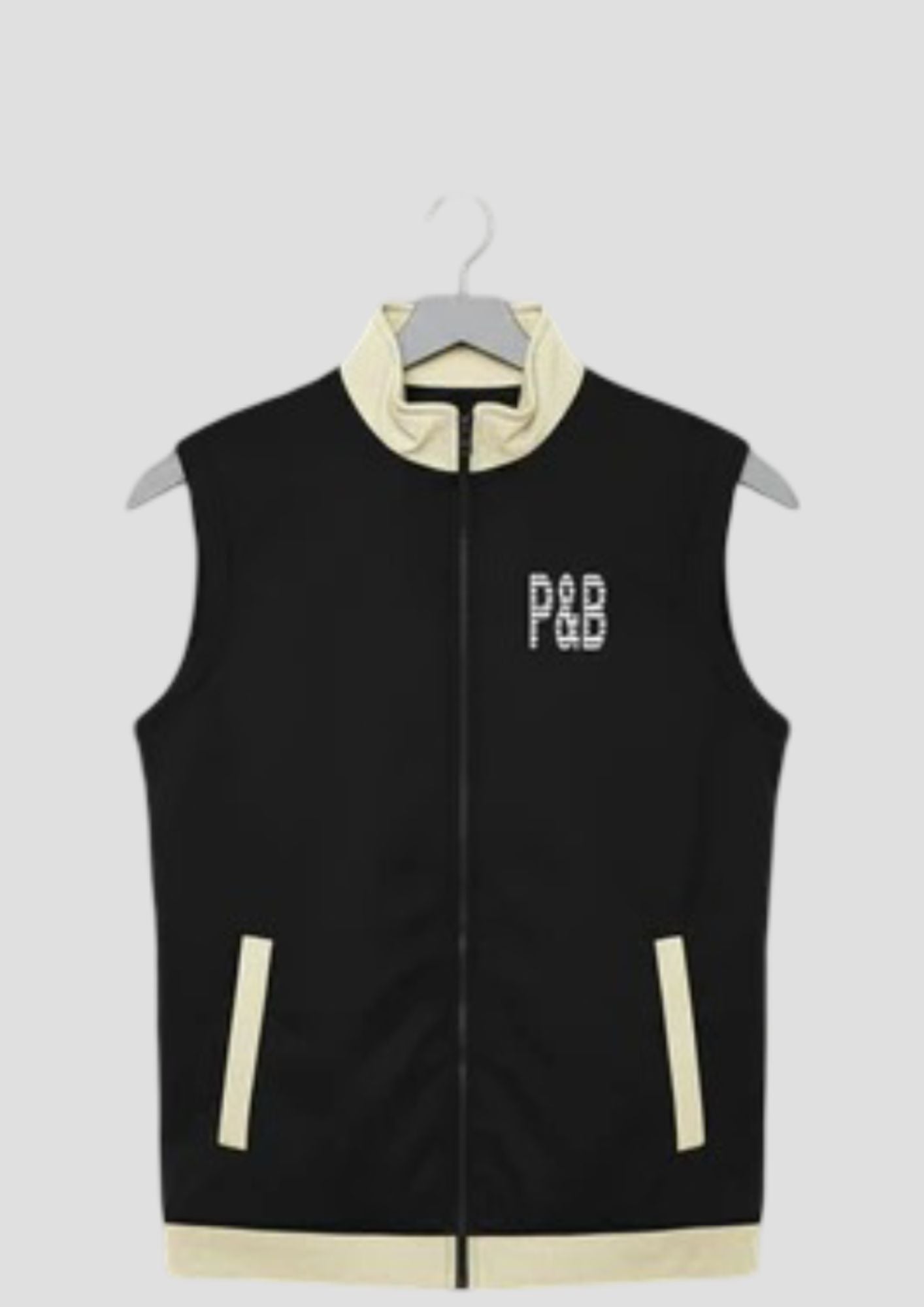 LV Sleeveless Mock Neck Zipper Jacket For Men-BR1793