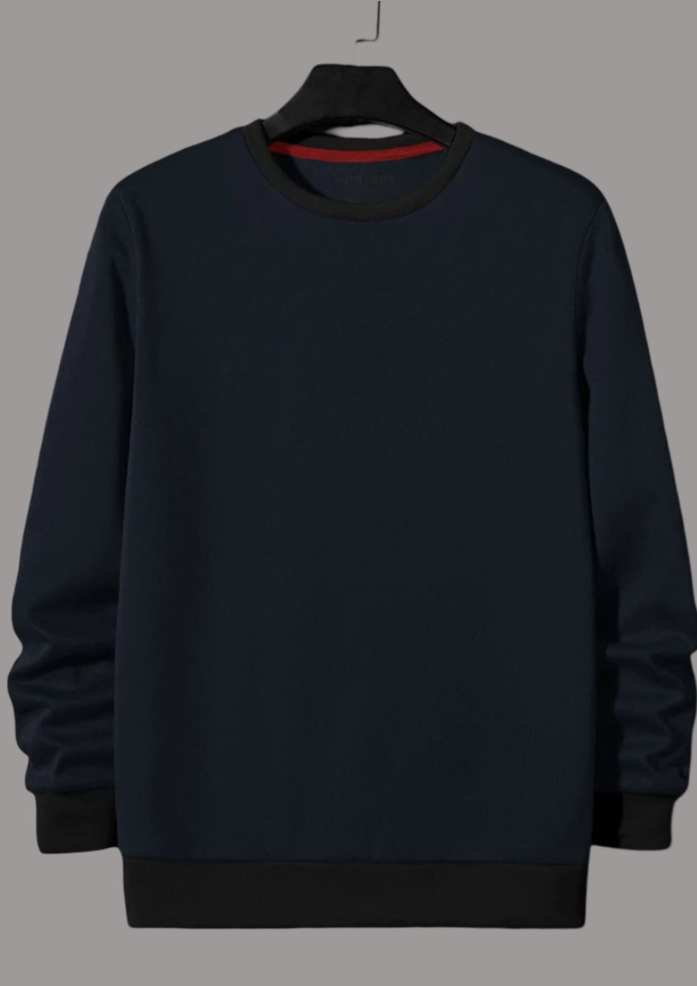 Upgrade Fashion Terry Fleece Funky Style Sweatshirt For Men-Navy with Black-BR14500