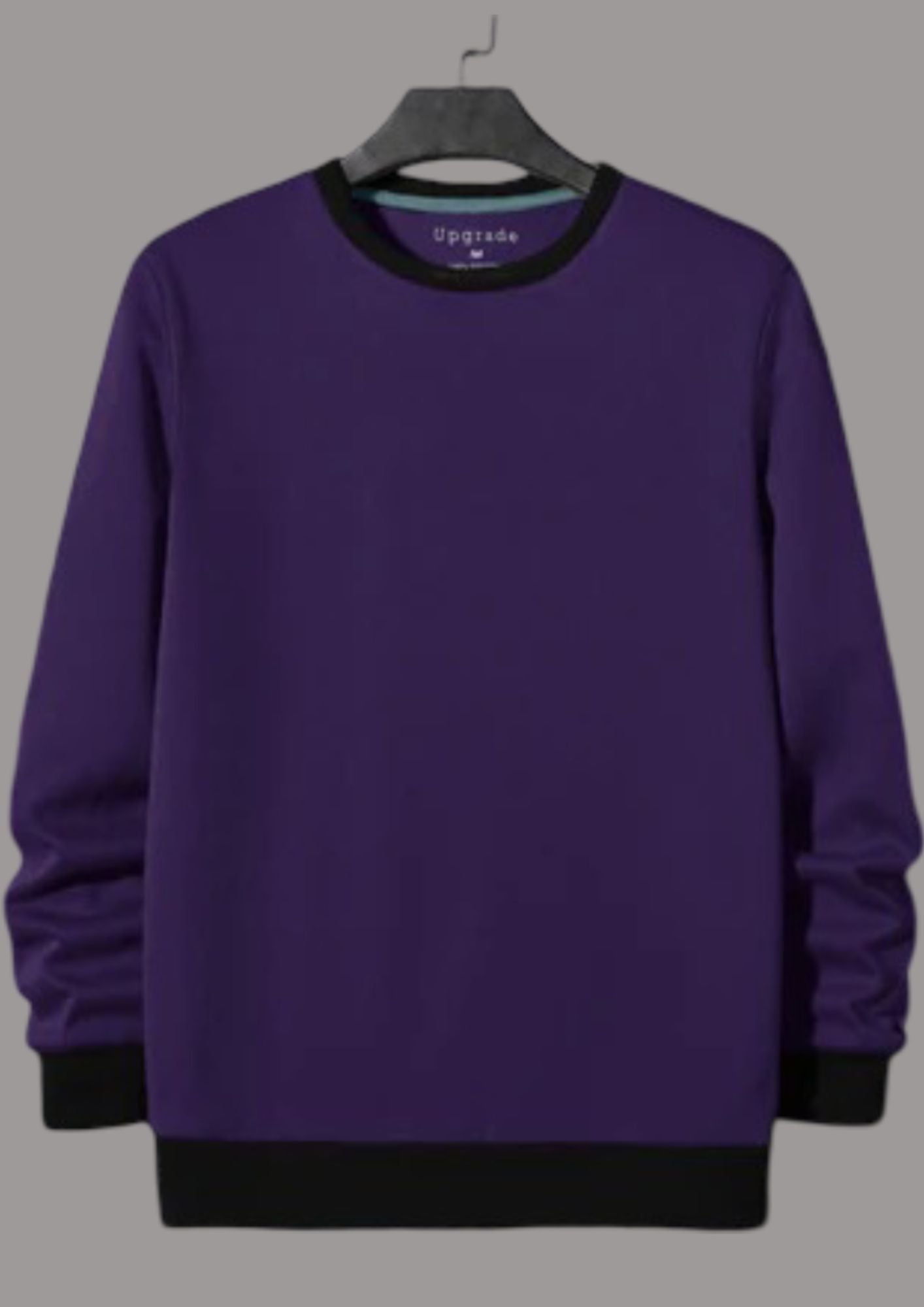 Upgrade Fashion Fleece Funky Style Sweatshirt For Men-Purple with Black-BR14461