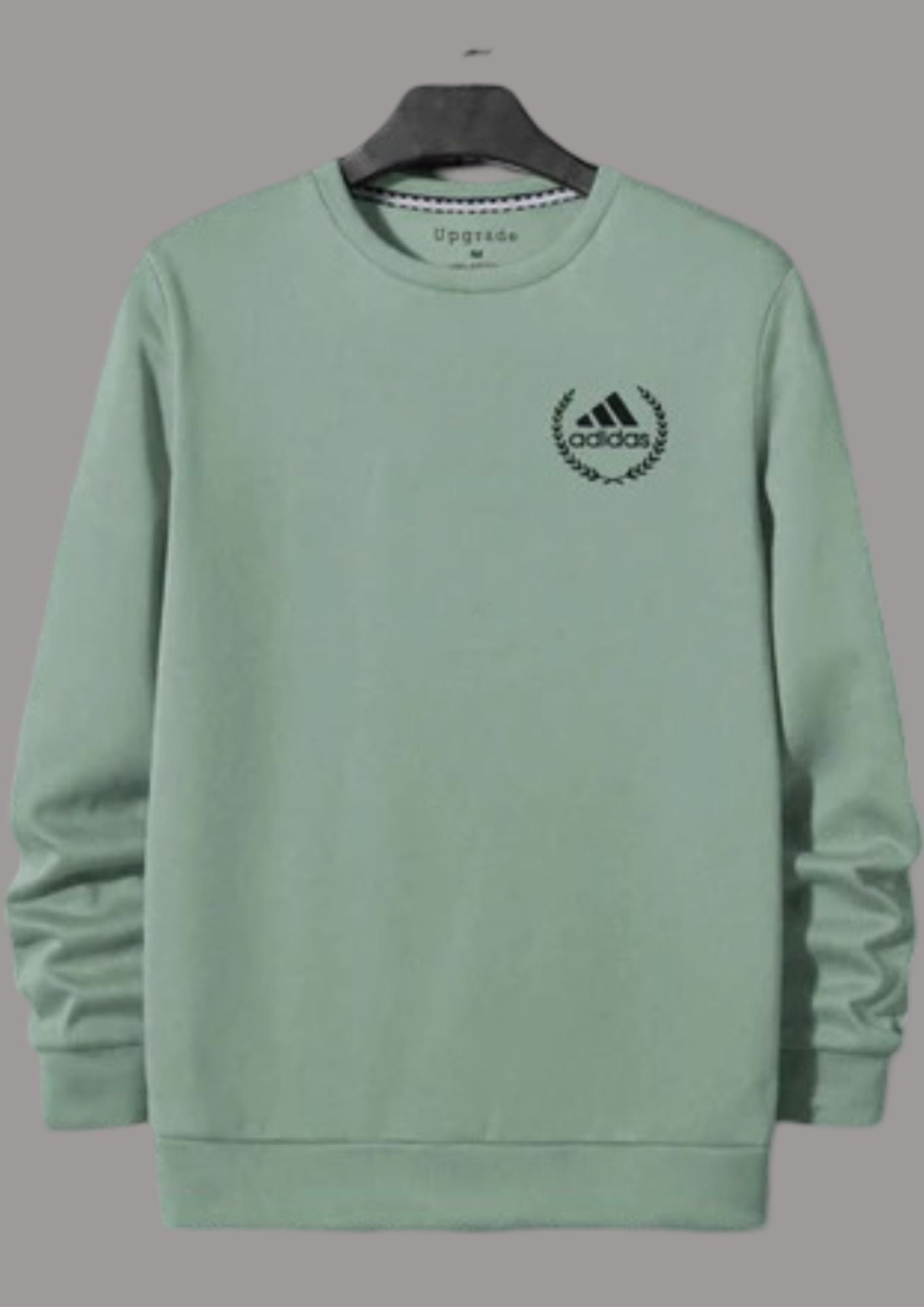 ADS Fleece Funky Style Sweatshirt For Men-Light Cyan Green-BR14462