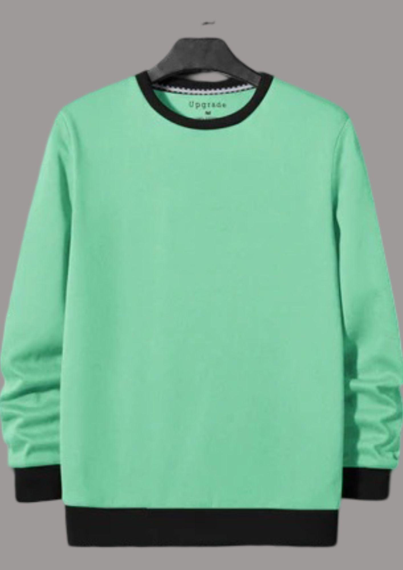 Upgrade Fashion Fleece Funky Style Sweatshirt For Men-Fluorescent Green with Black-BR14463