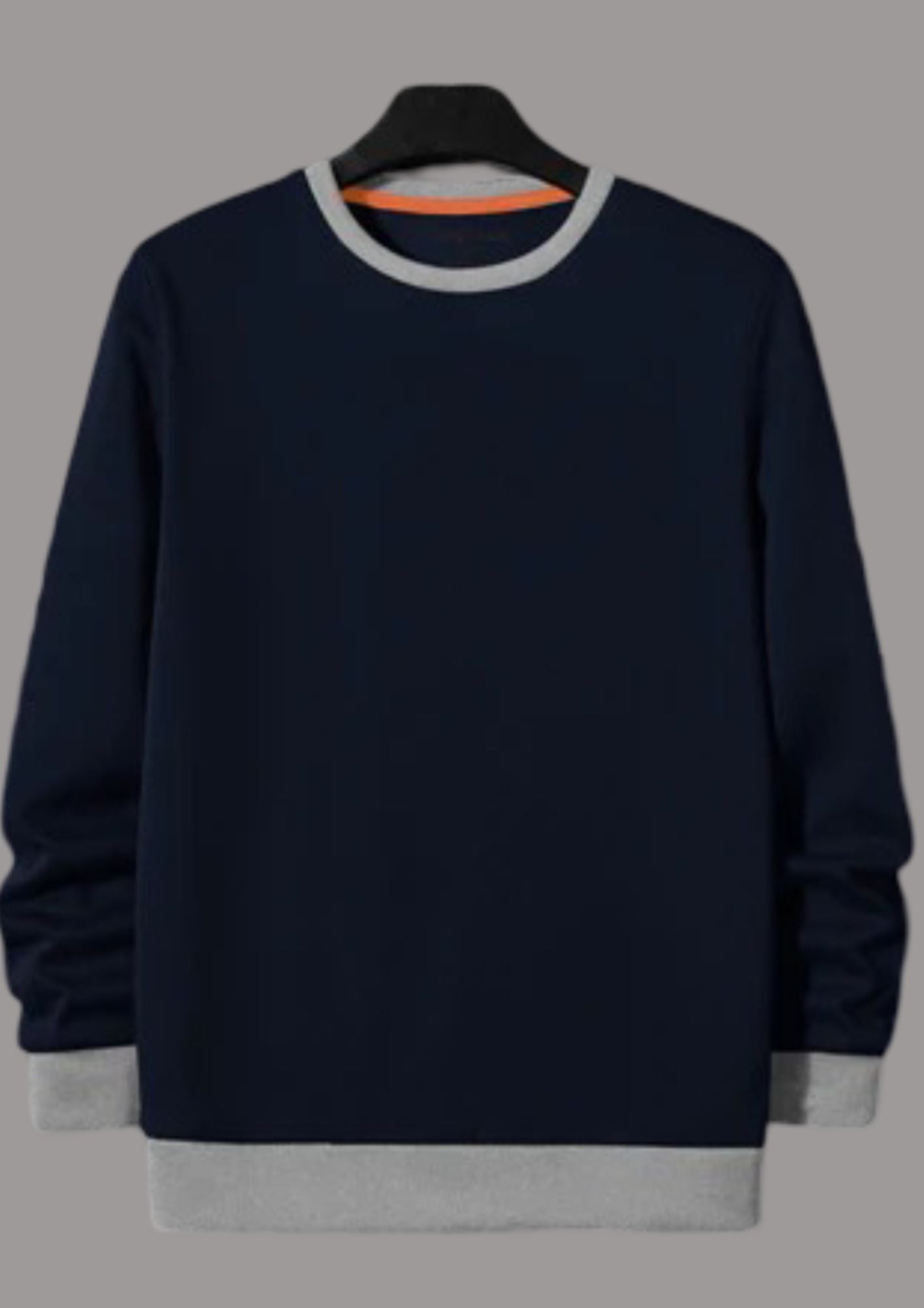 Upgrade Fashion Terry Fleece Funky Style Sweatshirt For Men-Navy with Gery-BR14505