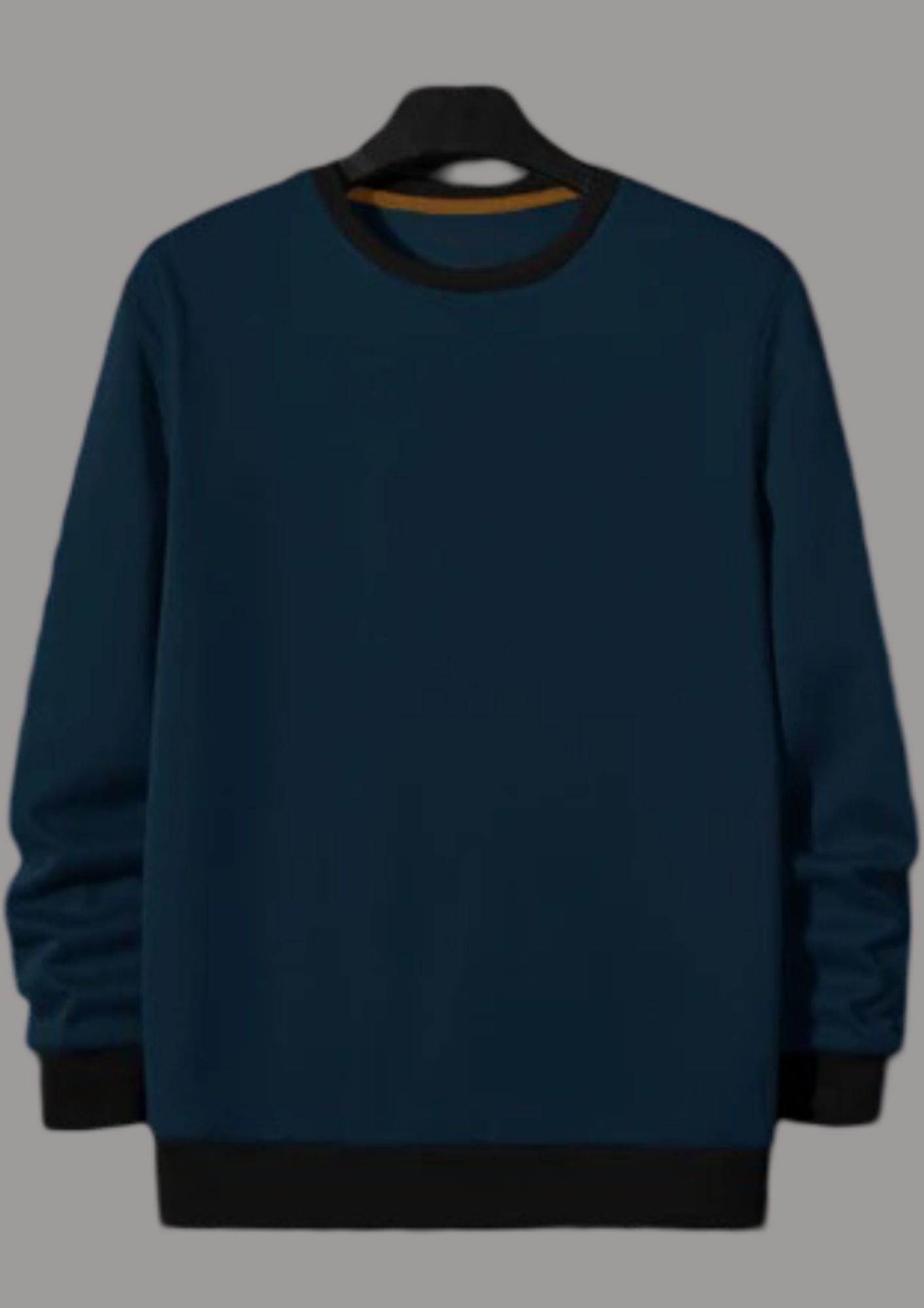 Upgrade Fashion Terry Fleece Funky Style Sweatshirt For Men-Dark Ferrozi with Black-BR14507