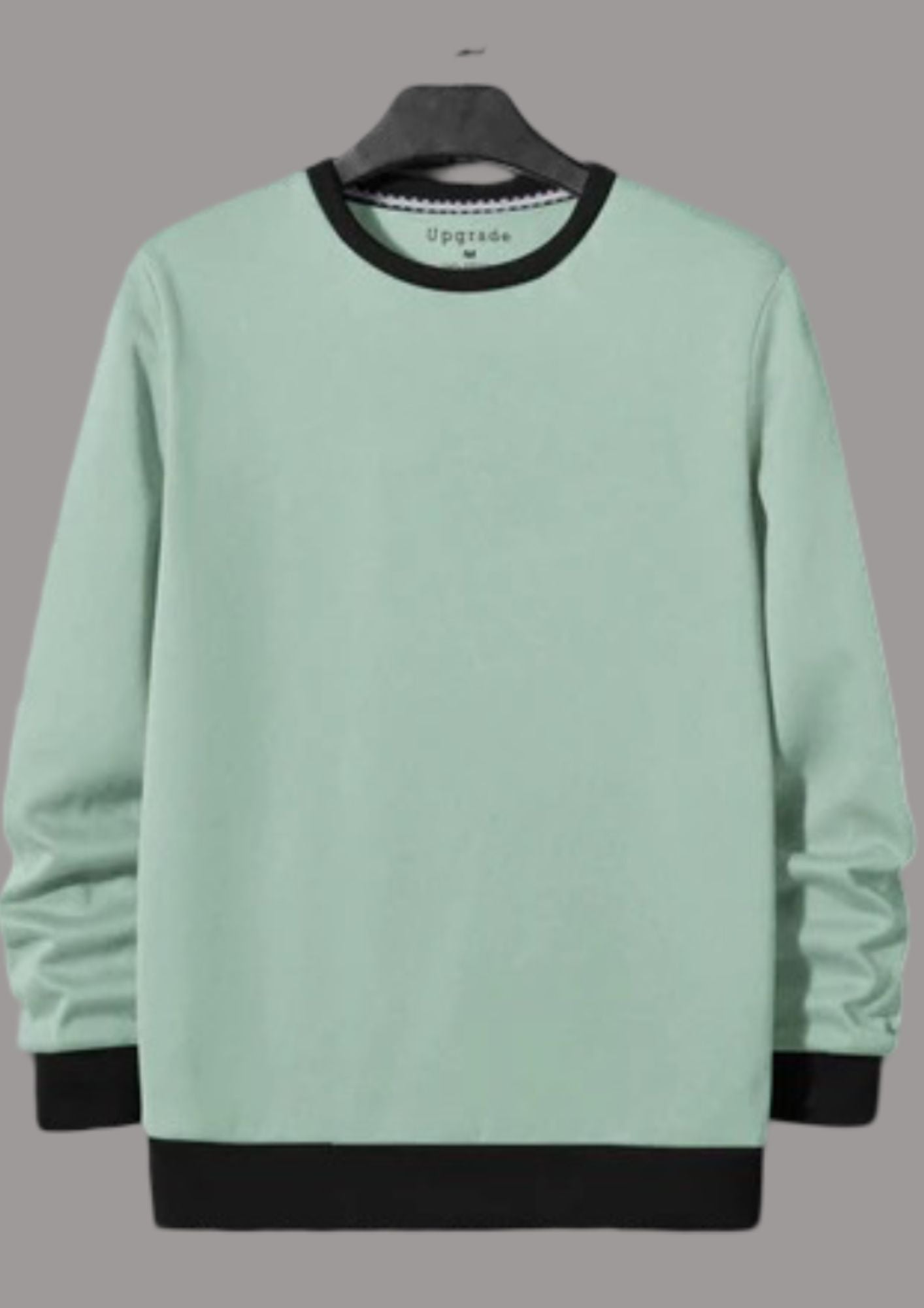 Upgrade Fashion Fleece Funky Style Sweatshirt For Men-Slate Green with Black-BR14470