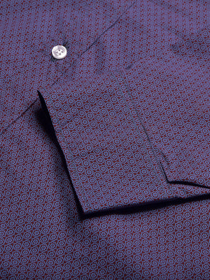 Sea Stone Premium Casual Shirt For Men-Blue & Maroon Allover Print-BE1375