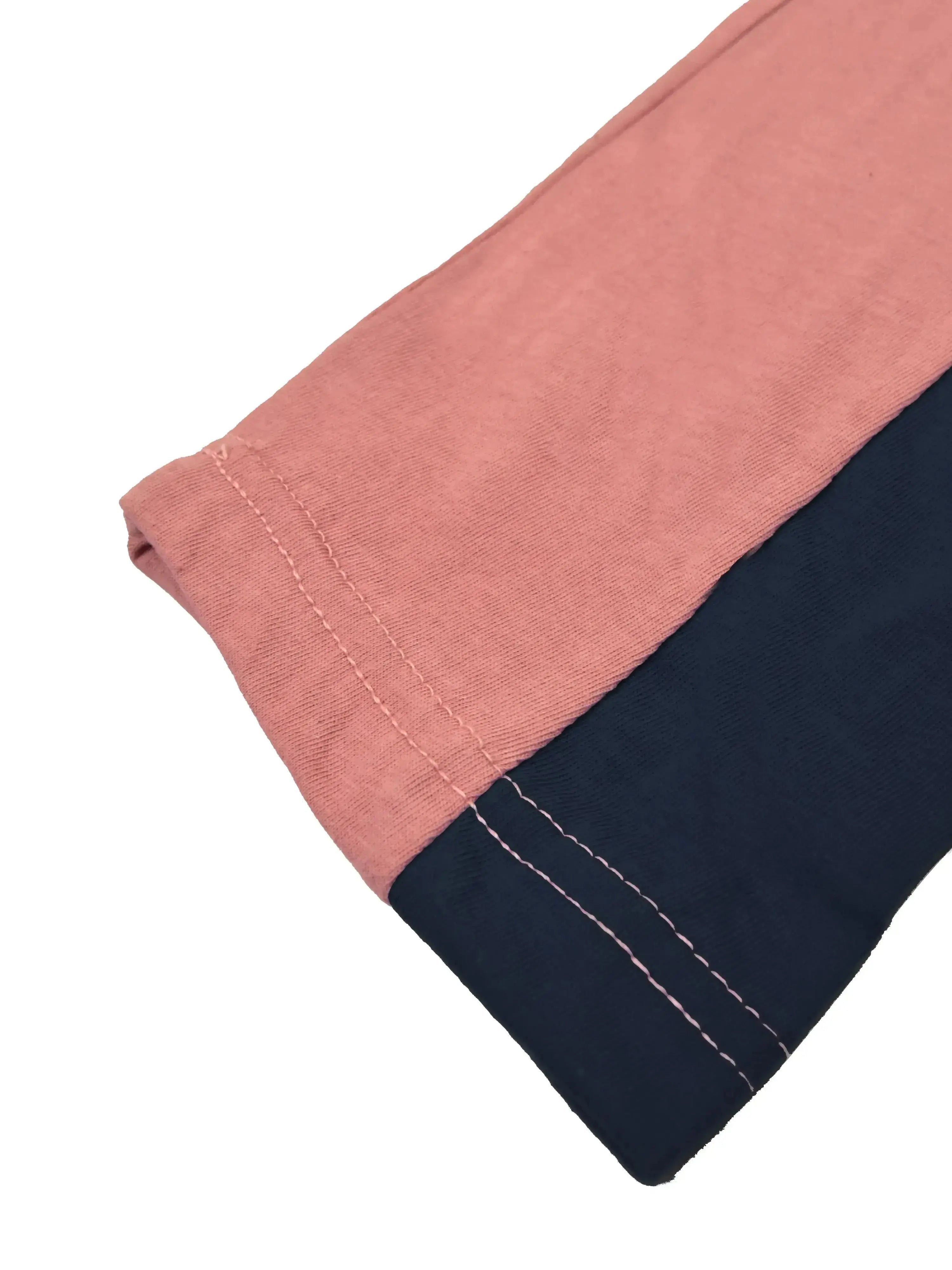 Summer Single Jersey Slim Fit Trouser For Men-Pink With Navy Stripe-SP128