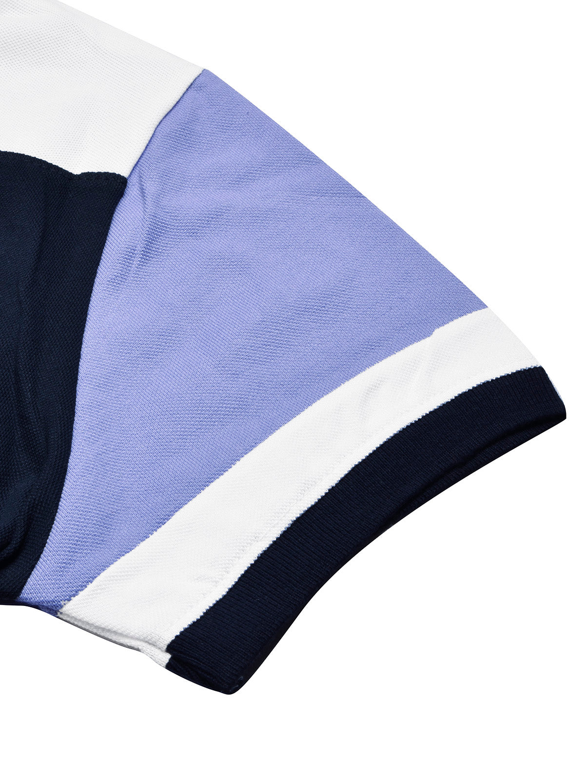 LV Summer Polo Shirt For Men-Light Purple with Navy & White-BE678/BR12931