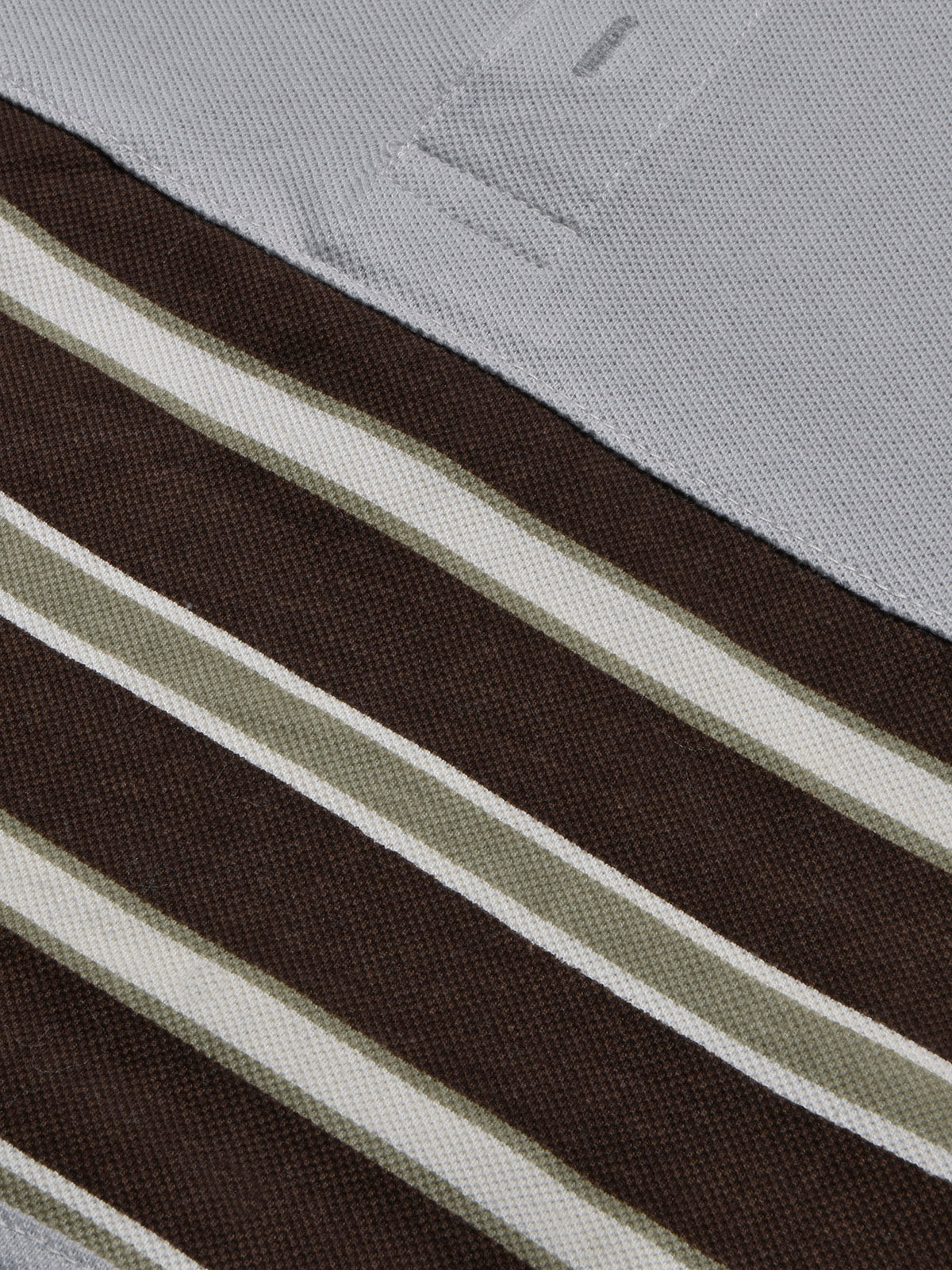 Summer Polo Shirt For Men-Slate Grey with Brown Panel-BR12940