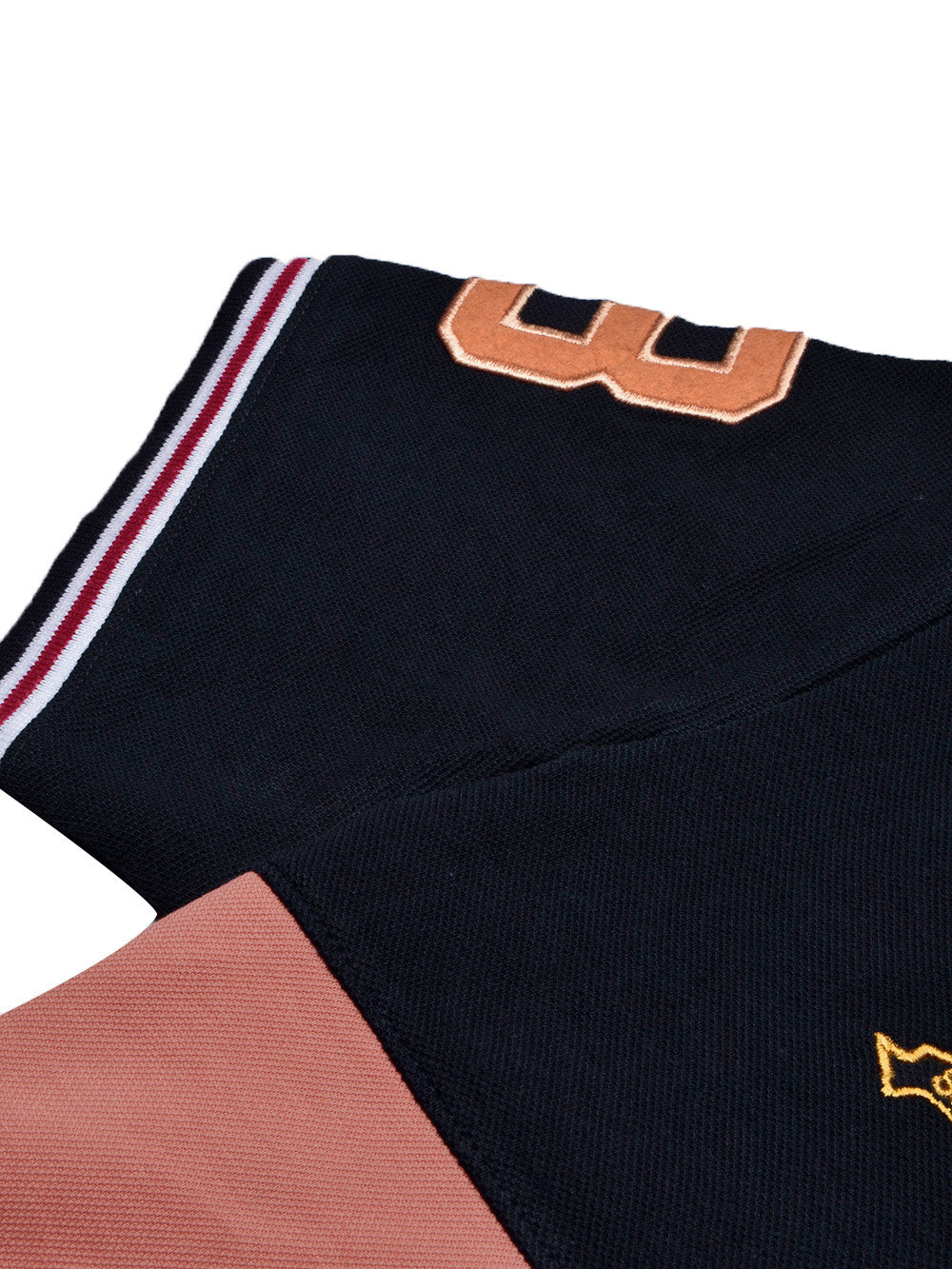 U.S Polo Assn. Summer Polo Shirt For Men-Dark Navy with Light Orange & White Panel-BE830/BR13069
