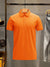 PYPR Summer Solid Polo Shirt For Men-Orange-BR13827