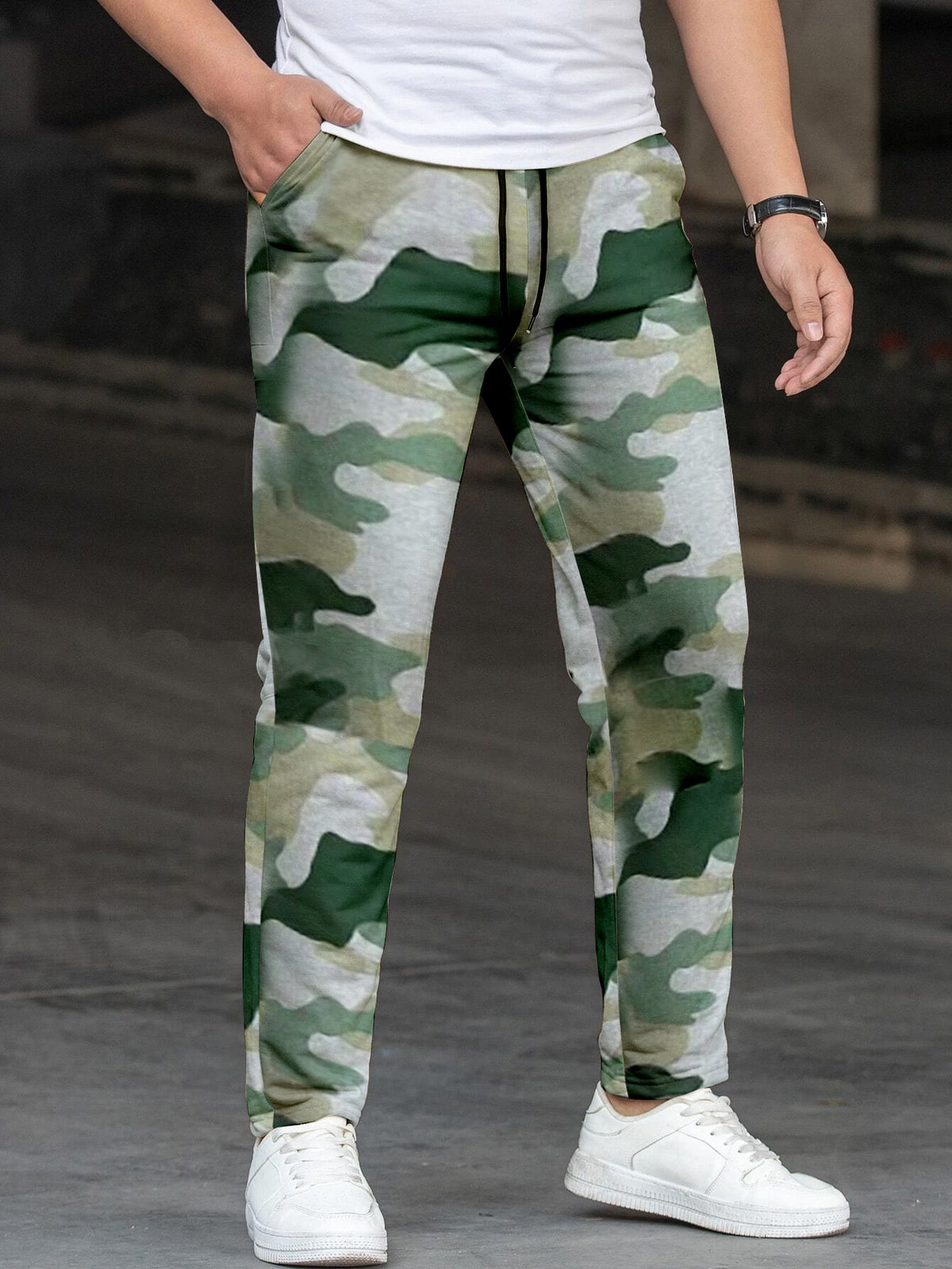 Mens camo slim hot sale fit pants