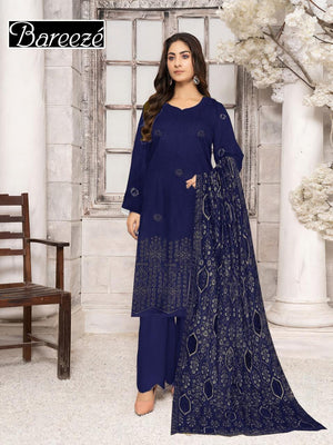 Bareeze Dhanak with Emb Shawl Unstitched 3 Pcs Suit For Women-LV208