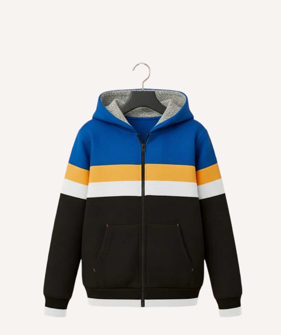 LV Inner Fur Hood Fleece Full Zipper Hoodie For Kids-BE2795/BR14680