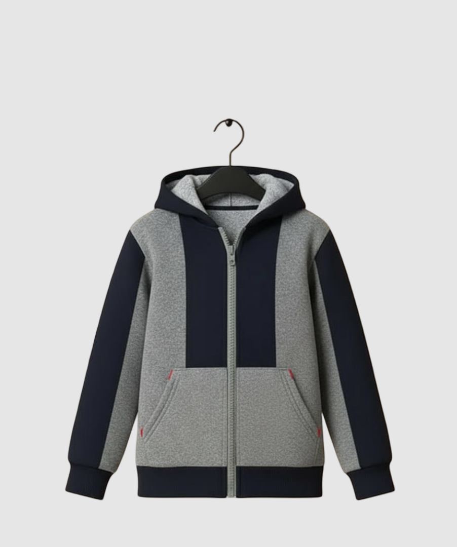 LV Inner Fur Hood Fleece Full Zipper Hoodie For Kids-BE2515/BR14514