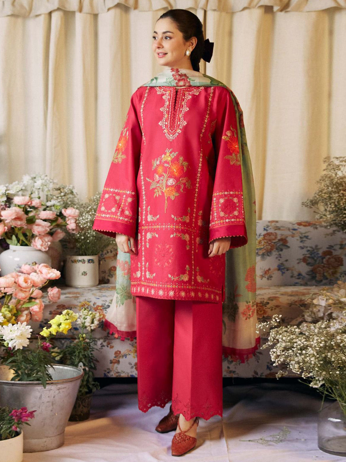 Zara Shah Jahan Dhanak with Pashmina Wool Shawl Unstitched 3 Pcs Suit For Women-BE2900/LV216