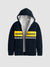 Miami Vibes Stylish Inner Fur Zipper Hoodie For Kids-Navy With Lime Yellow Panel-RT2292