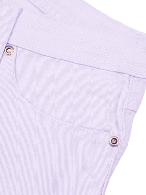 Authentic Slouchy Fit Cotton Denim For Ladies-Light Purple-CSD03