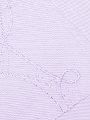 Authentic Slouchy Fit Cotton Denim For Ladies-Light Purple-CSD03