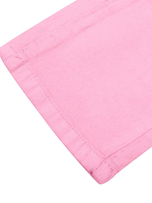 Charlis Togle Slim Fit Cotton Denim For Ladies-Light Pink-BR13534