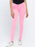 Charlis Togle Slim Fit Cotton Denim For Ladies-Light Pink-BR13534