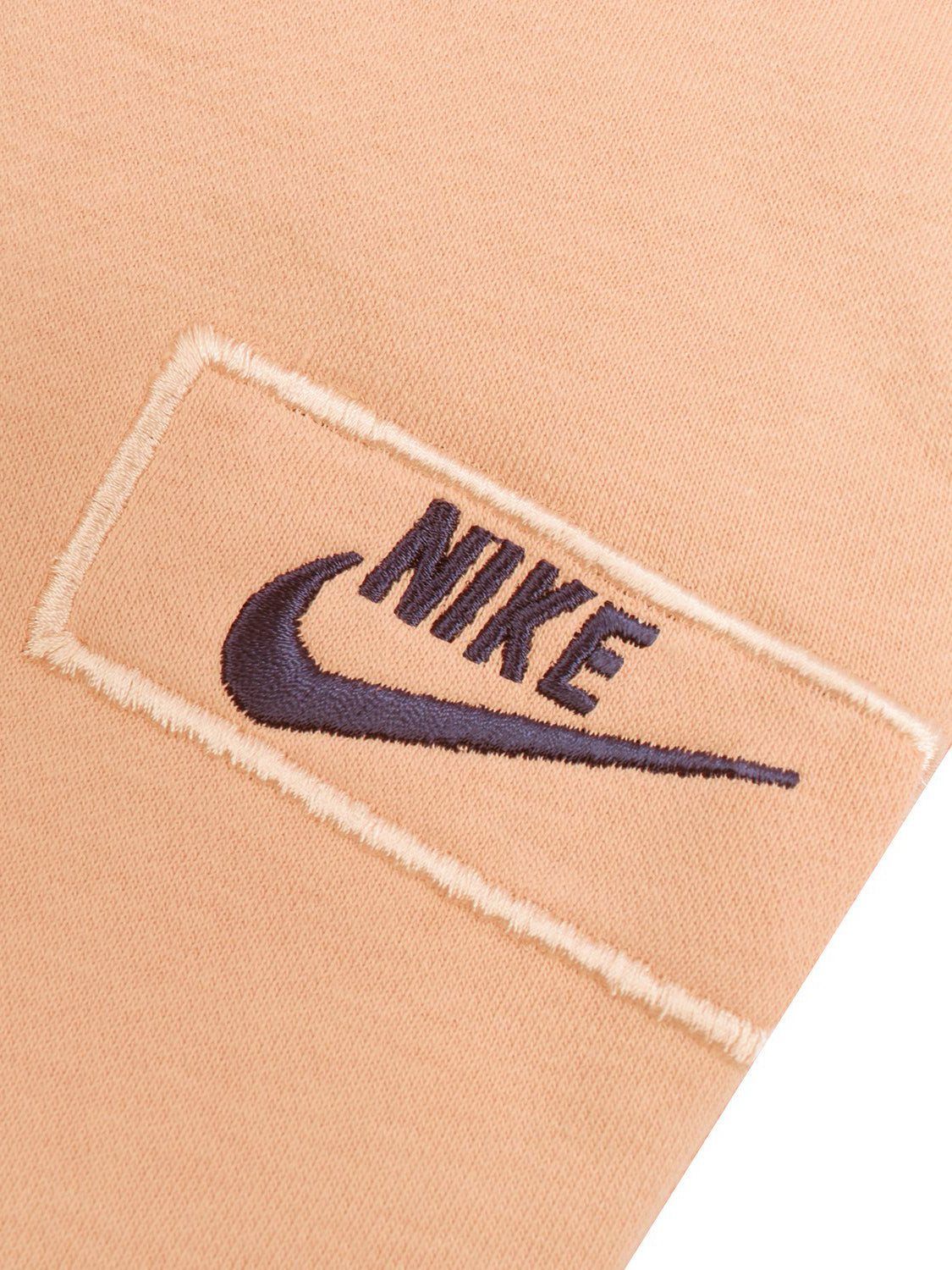 NK Summer Terry Slim Fit Jogger Trouser For Men-Light Peach With Navy Embroidery-RT2143
