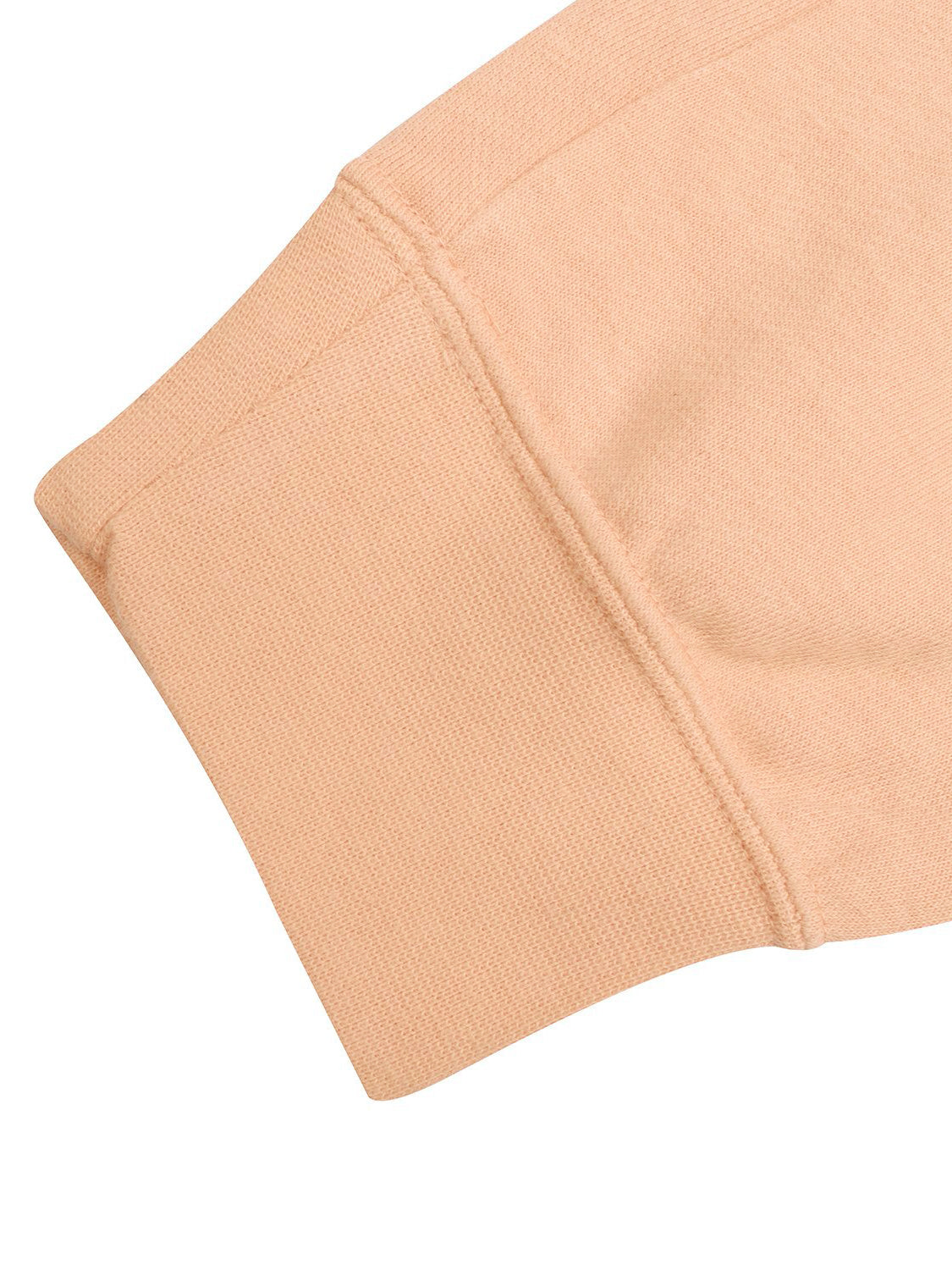 NK Summer Terry Slim Fit Jogger Trouser For Men-Light Peach With Navy Embroidery-RT2143