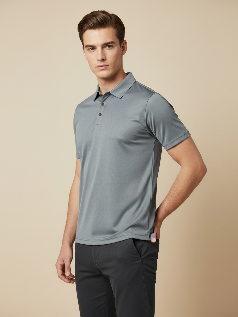 Rawgear Summer Dry Fit Polo Shirt For Men-Light Grey-LV8347