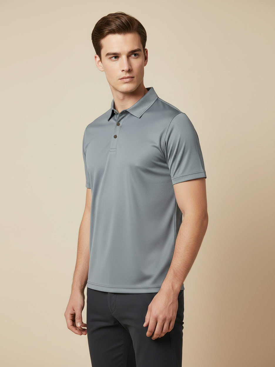 Rawgear Summer Dry Fit Polo Shirt For Men-Light Grey-LV8347