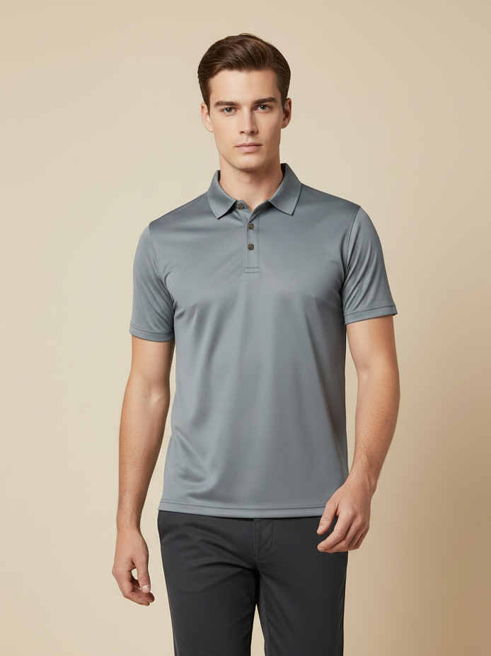 Rawgear Summer Dry Fit Polo Shirt For Men-Light Grey-LV8347