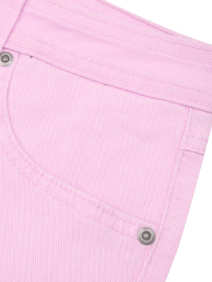 Authentic Slouchy Fit Cotton Denim For Ladies-Light Pink-CSD06