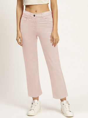 JL Studio Regular Fit Denim For Ladies-Baby Pink-RT2521