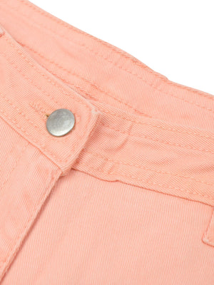 JL Studio Regular Fit Denim For Ladies-Coral Orange-RT2519