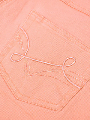 JL Studio Regular Fit Denim For Ladies-Coral Orange-RT2519