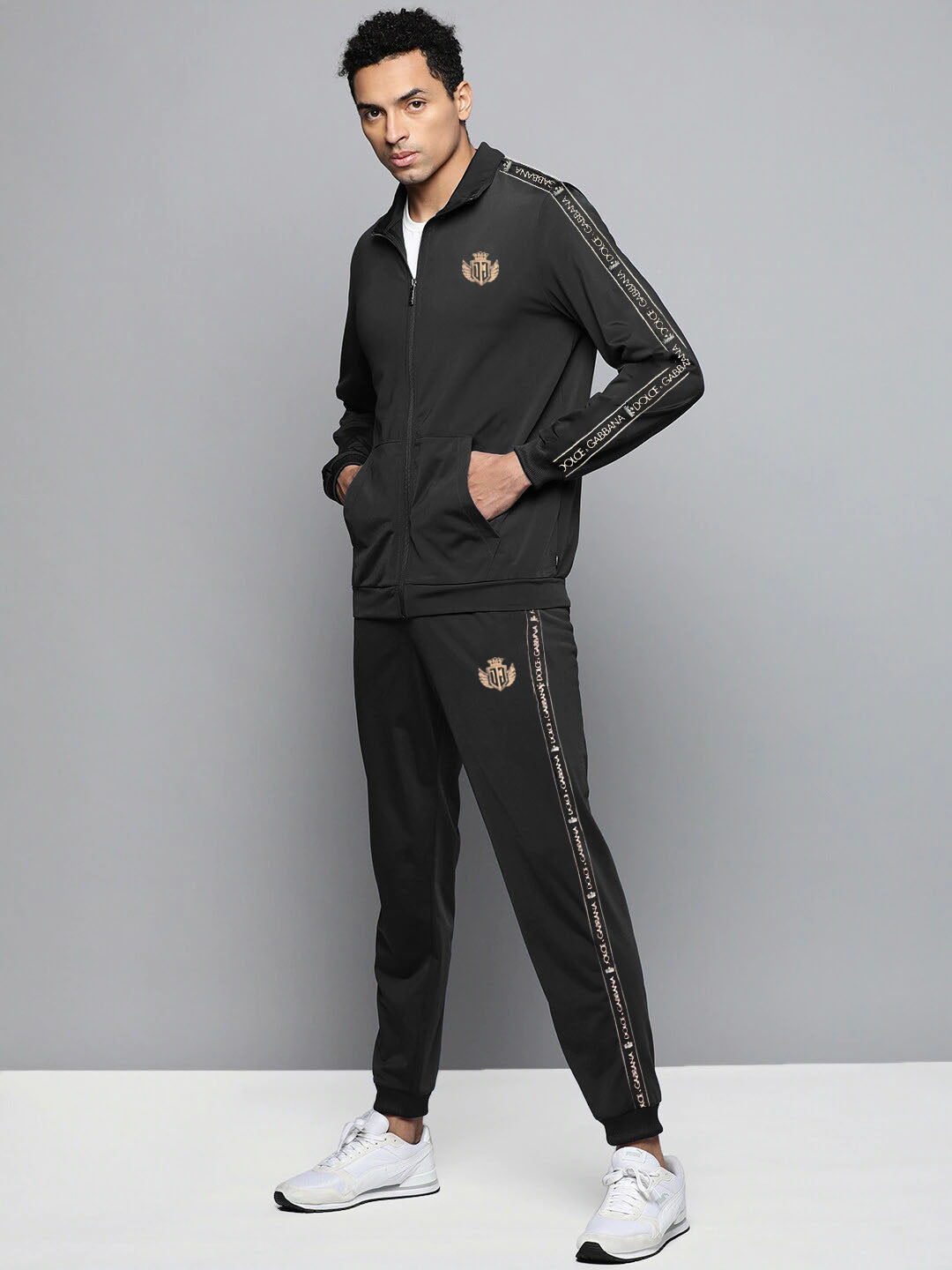 D G Training Tracksuit For Men Black RT1481