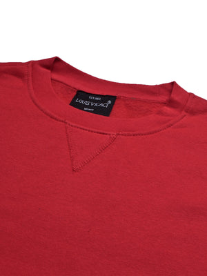 Louis Vicaci Fleece Sweatshirt For Men-Dark Red-BR854
