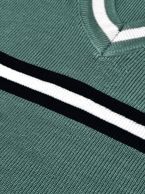 Louis Vicaci Full Sleeve Wool Sweatshirt For Men-Slate Green-BR1038
