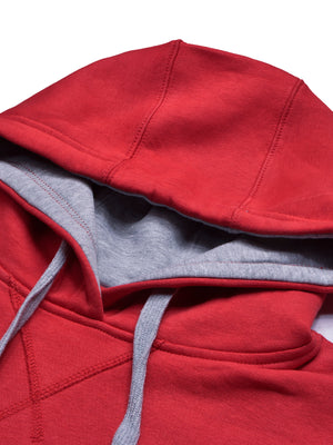 Louis Vicaci Fleece Pullover Hoodie For Men-Red-BR848
