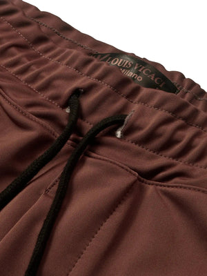 Louis Vicaci Slim Fit Lycra Trouser Pent For Men-Brown-BE1785/BR516 LV Lycra Trouser