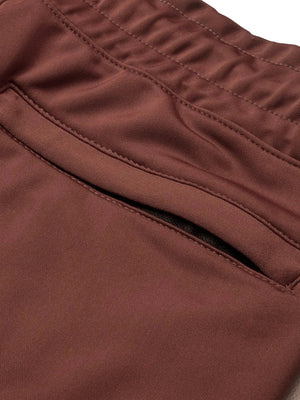 Louis Vicaci Slim Fit Lycra Trouser Pent For Men-Brown-BE1785/BR516 LV Lycra Trouser