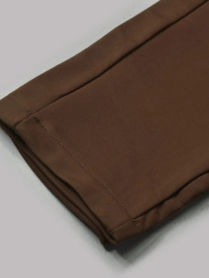 Louis Vicaci Slim Fit Lycra Trouser Pent For Men-Brown-BE18203/BR662 LV Lycra Trouser