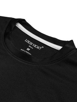 Louis Vicaci Summer Active Wear Tracksuit For Men-Black-RT2415
